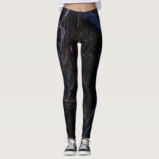Kleurrijke krabbel leggings (Voorkant)