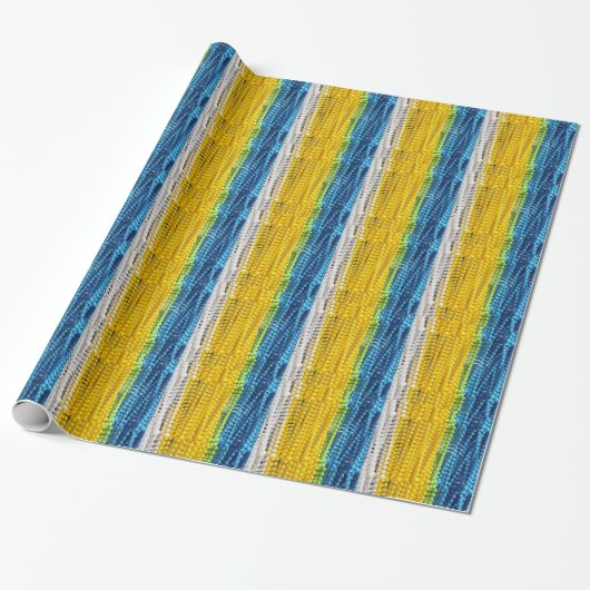 Kleurrijke kralen cadeaupapier (Uitgerold)
