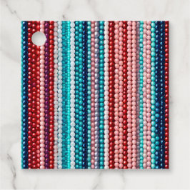 Kleurrijke Kralen Kunst Cadeautags Bedankjes Labels