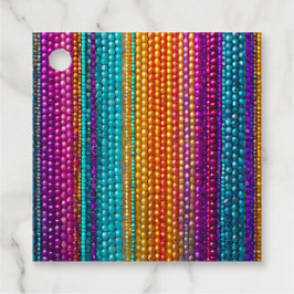 Kleurrijke Kralen Kunst Cadeautags Bedankjes Labels