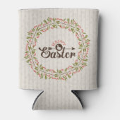 Kleurrijke krans en konijn blikjeskoeler (Voorkant)