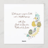 Kleurrijke krans Paasbrunch Eierzoektocht Feestdagenkaart (Achterkant)