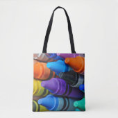 kleurrijke krayon tote bag (Voorkant)