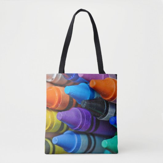 kleurrijke krayon tote bag (Voorkant)