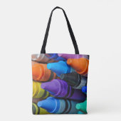 kleurrijke krayon tote bag (Achterkant)
