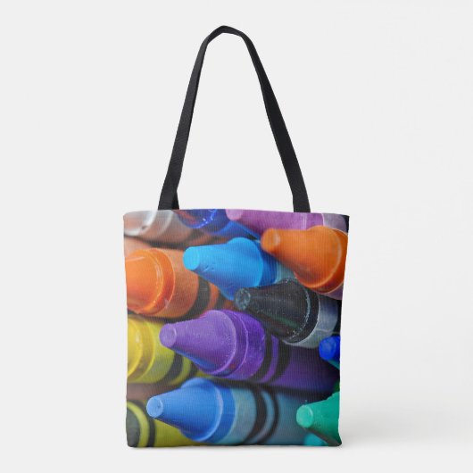 kleurrijke krayon tote bag (Achterkant)