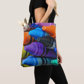 kleurrijke krayon tote bag (Dichtbij)