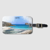 Kleurrijke Kreta Griekenland schilderij Bagagelabel (Voorkant (horizontaal))