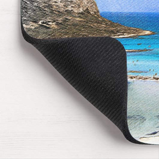 Kleurrijke  Kreta Griekenland schilderij Muismat (Hoek)