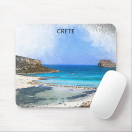 Kleurrijke Kreta Griekenland schilderij Muismat