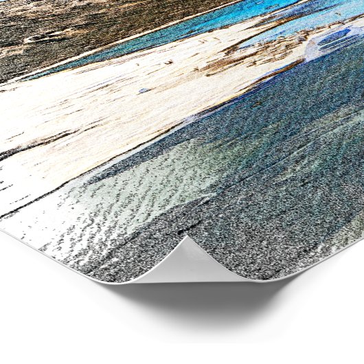 Kleurrijke  Kreta Griekenland schilderij Poster (Hoek)