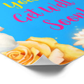 Kleurrijke krijgen goed binnenkort poster (Hoek)