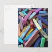 kleurrijke krijt gegroepeerd briefkaart (Voorkant / Achterkant)