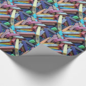 kleurrijke krijt gegroepeerd cadeaupapier (Hoek)