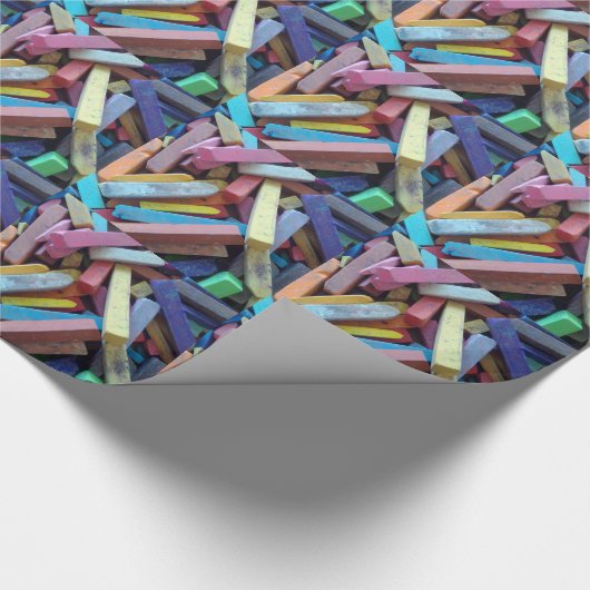 kleurrijke krijt gegroepeerd cadeaupapier (Hoek)