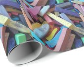 kleurrijke krijt gegroepeerd cadeaupapier (Rol Hoek)