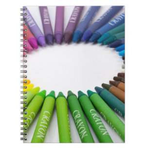 Kleurrijke krijt notitieboek