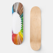 Kleurrijke krijt persoonlijk skateboard (Voorkant)