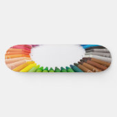 Kleurrijke krijt persoonlijk skateboard (Horizontaal)