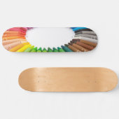 Kleurrijke krijt persoonlijk skateboard (Horizontaal)