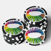 Kleurrijke krijt poker chips (Opstapeling)