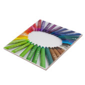 Kleurrijke krijt tegeltje (Zijkant)