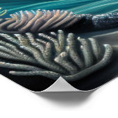 Kleurrijke krijt tekening rif vis poster (Hoek)