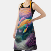 Kleurrijke krijt tekening rif vis schort (Insitu)