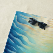 Kleurrijke krijttekening van vis strandlaken (In situ)