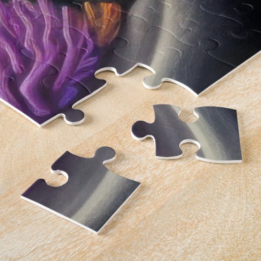 Kleurrijke krijttekenvis legpuzzel (Zijkant)