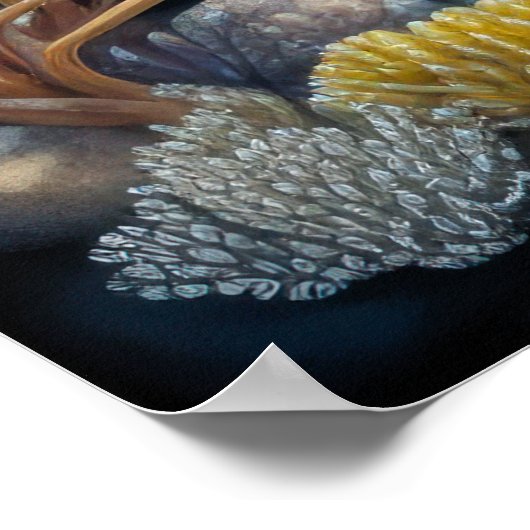 Kleurrijke krijttekenvis poster (Hoek)