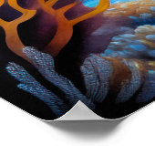 Kleurrijke krijttekenvis poster (Hoek)