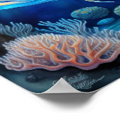 Kleurrijke krijttekenvis poster (Hoek)