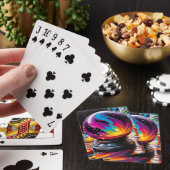 Kleurrijke kristallen bal pokerkaarten (Insitu)