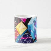 Kleurrijke kristallen, donkere abstracte achtergro koffiemok (Center)