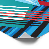 Kleurrijke kristallen, donkere abstracte achtergro poster (Hoek)