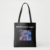 Kleurrijke kristallen draak tote bag (Voorkant)