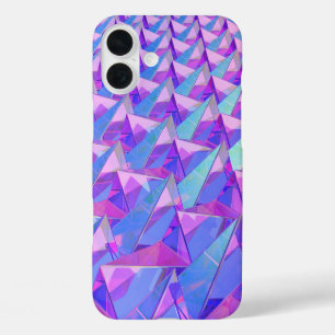Kleurrijke kristallen piramides iPhone 16 plus hoesje