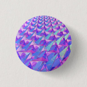 Kleurrijke kristallen piramides ronde button 3,2 cm