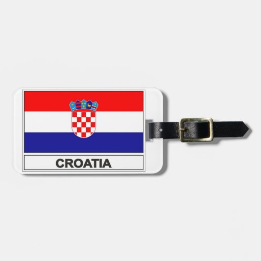 Kleurrijke Kroatië bagagelabel (Voorkant horizontaal)