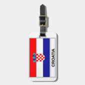 Kleurrijke Kroatië bagagelabel (Voorkant verticaal)