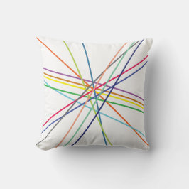 Kleurrijke Kruisende Lijnen Kussen