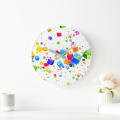 Kleurrijke kubussen 1 grote klok (Huis)