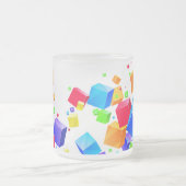 Kleurrijke kubussen 1 matglas koffiemok (Center)