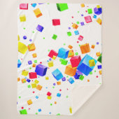 Kleurrijke kubussen 1 sherpa deken (Voorkant)