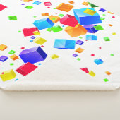 Kleurrijke kubussen 1 sherpa deken (3/4)