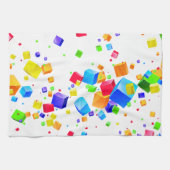 Kleurrijke kubussen 1 theedoek (Horizontaal)
