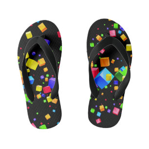 Kleurrijke Kubussen 2 Kinder Teenslippers