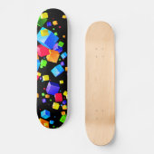 Kleurrijke Kubussen 2 Persoonlijk Skateboard (Voorkant)