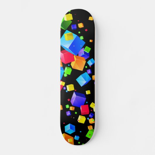 Kleurrijke Kubussen 2 Persoonlijk Skateboard (Voorkant)